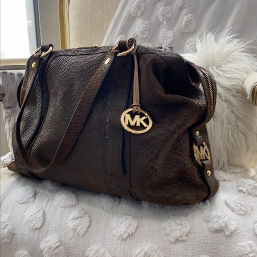Michael Kors genuine leather satchel bag